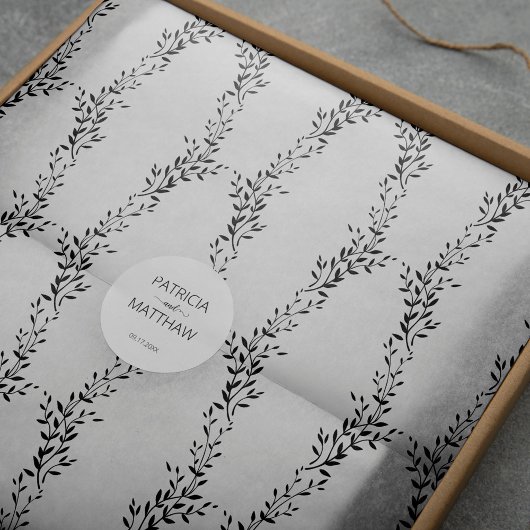 Elegant silhouet van bladeren cadeaupapier
