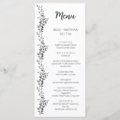 Elegant silhouet van bladeren menu (Voorkant)
