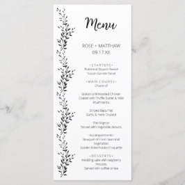 Elegant silhouet van bladeren menu