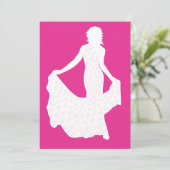 Elegant silhouet van een vrouw in een vloeiende ju kaart (Staand voorkant)