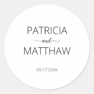 Elegant silhouet van sticker, klassiek rond, van b ronde sticker
