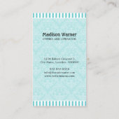 Elegant Silhouette Cupcake bakkerij Visitekaartje (Achterkant)