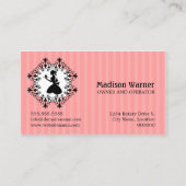 Elegant Silhouette Cupcake Visitekaartje (Achterkant)