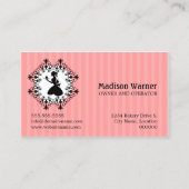 Elegant Silhouette Cupcake Visitekaartje (Achterkant)