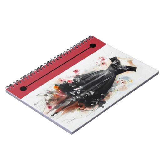 Elegant Silhouette Sketch Journal Notitieboek (Linkerzijde)