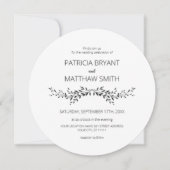 Elegant silhouette van bladeren Wedding Invitation Kaart (Voorkant)