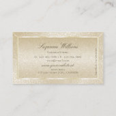 Elegant Silk Cream Snake Pattern met Monogram Visitekaartje (Achterkant)