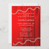 Elegant Silk, witte parels, kant en goudzoet 16 Kaart (Achterkant)