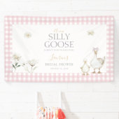 Elegant Silly Goose Whimsical Pink Bow Baby Shower Spandoek