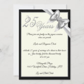 Elegant Silver 25th Jubileum Celebration Kaart (Voorkant)