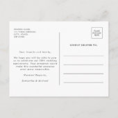 Elegant Silver 25th Wedding Anniversary Uitnodiging Briefkaart (Achterkant)