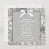 Elegant Silver 25th Wedding Jubileum Party Kaart (Achterkant)