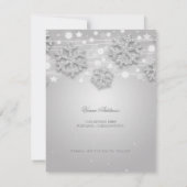 Elegant Silver 50th Birthday Save the Date Winter Kaart (Achterkant)