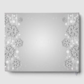 Elegant Silver 50th Birthday Winter Glitter Gastenboek (Achterkant)