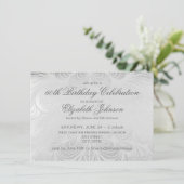 Elegant Silver 60th Birthday Kaart (Staand voorkant)