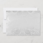 Elegant Silver 90th Birthday Kaart (Achterkant)