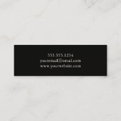 Elegant Silver Afstuderen Name Card Contactkaartje (Achterkant)