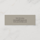 Elegant Silver Afstuderen Name Card Contactkaartje (Achterkant)
