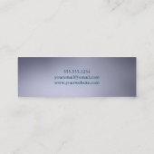 Elegant Silver Afstuderen Name Card Contactkaartje (Achterkant)