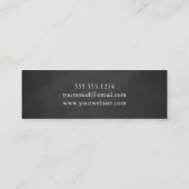 Elegant Silver Afstuderen Name Card Contactkaartje (Achterkant)