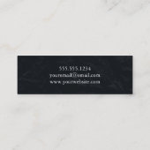 Elegant Silver Afstuderen Name Card Contactkaartje (Achterkant)