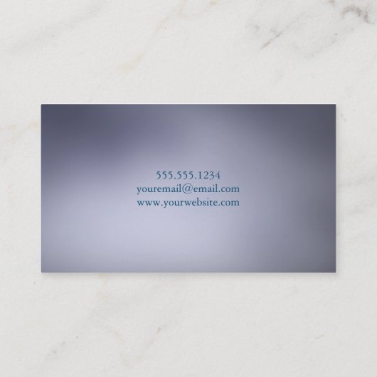 Elegant Silver Afstuderen Name Card Contactkaartje (Achterkant)