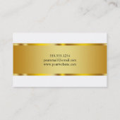 Elegant Silver Afstuderen Name Card Contactkaartje (Achterkant)