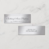 Elegant Silver Afstuderen Name Kaart Insert Contactkaartje (Voorkant / Achterkant)