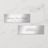 Elegant Silver Afstuderen Name Kaart Insert Contactkaartje (Voorkant / Achterkant)