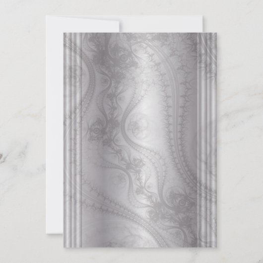 Elegant Silver and Black bruiloft-uitnodiging Kaart (Achterkant)