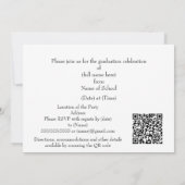 Elegant Silver and Black Grad Party invitation Aankondiging (Achterkant)