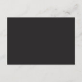 Elegant Silver and Black Horizontal Wedding RSVP Kaartje (Achterkant)