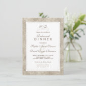 Elegant Silver and White Border REHEARSAL DINNER Kaart (Staand voorkant)