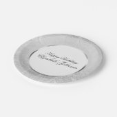 Elegant Silver Birthday Papieren Bordje (Gekanteld)