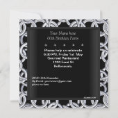 Elegant Silver Black Metal Chain Birthday Kaart (Achterkant)