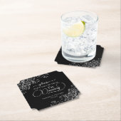 Elegant Silver & Black Neem niet mijn Drink bruilo Kartonnen Onderzetters (Insitu)