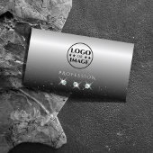 Elegant Silver Black Sparging Diamonds met Logo Visitekaartje