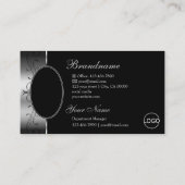 Elegant Silver Black Squiggins Jewels Logo & Foto Visitekaartje (Achterkant)