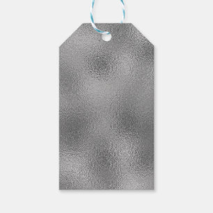 Elegant Silver Blank Sjabloon Tekst toevoegen Cadeaulabel