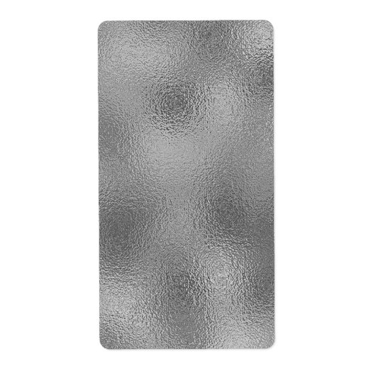 Elegant Silver Blank Sjabloon Tekst toevoegen Etiket (Voorkant)