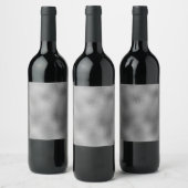 Elegant Silver Blank Sjabloon Tekst toevoegen Wijn Etiket (Flessen)
