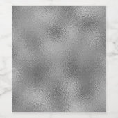 Elegant Silver Blank Sjabloon Tekst toevoegen Wijn Etiket (Enkel label)
