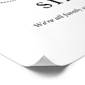 Elegant Silver Blue Butterfly Pick a Seat Wedding Poster (Hoek)