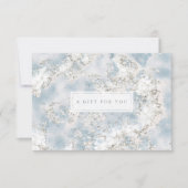 Elegant Silver Blue Marble Gift Certificate Kaart (Voorkant)