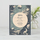 Elegant Silver Blue Tarot Vrijgezellenfeest Kaart (Staand voorkant)