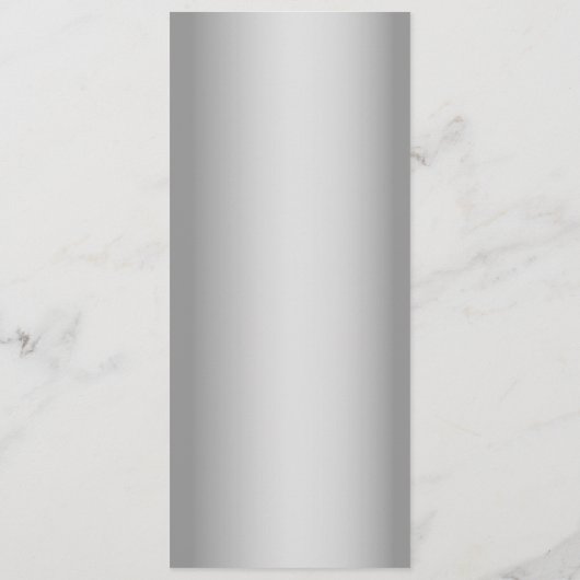 Elegant Silver Blue Wedding Menu (Achterkant)