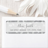 Elegant Silver Bokeh Persoonlijk terugkeeradres Etiket (Insitu)