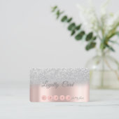 Elegant Silver Bokeh Roos Gold Loyalty (Staand voorkant)