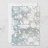 Elegant Silver Bokeh Snow Corporate Kerstmis Kaart (Achterkant)