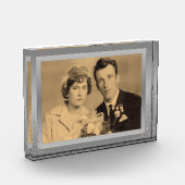 Elegant Silver Border lijst, aangepaste foto (Links)